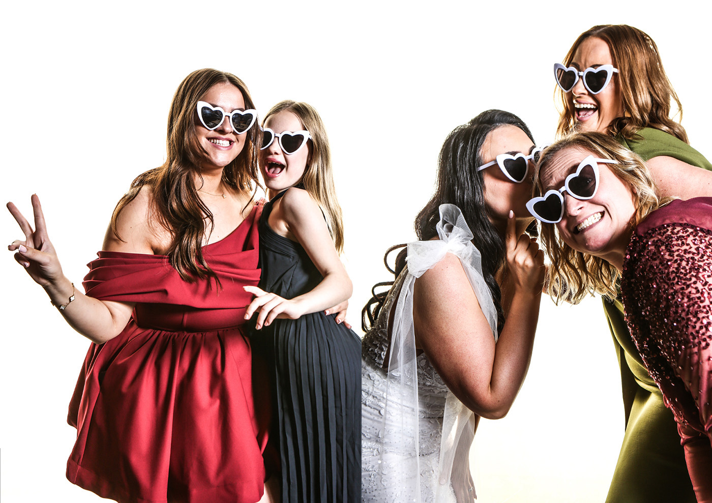 Girls having fun, whilst having photo taken